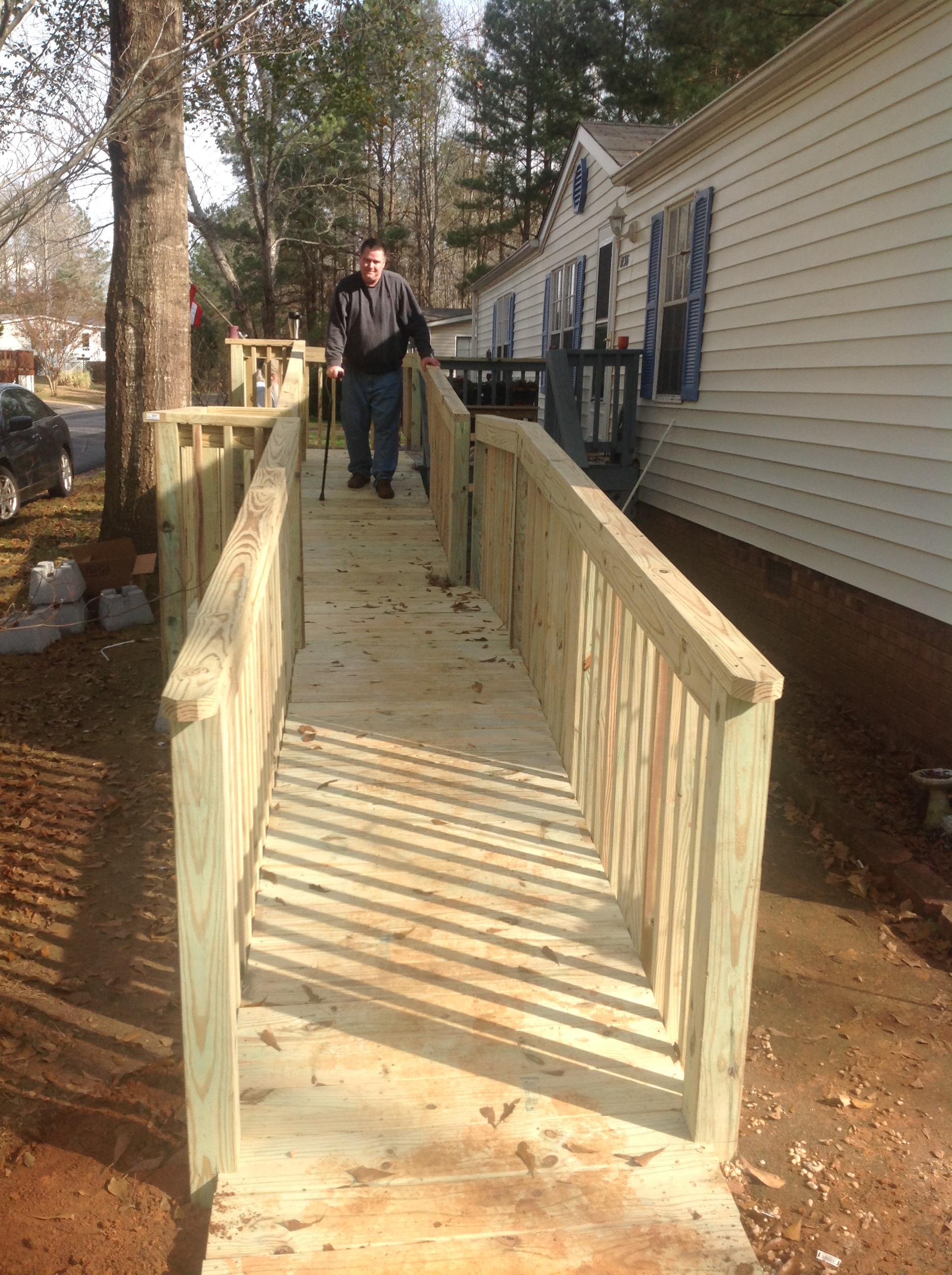 Ramp with homeowner