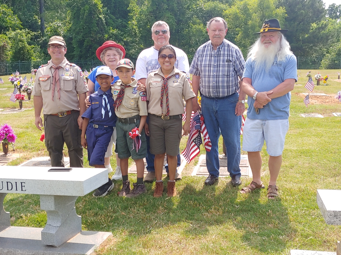 Post and scouts at Montlawn